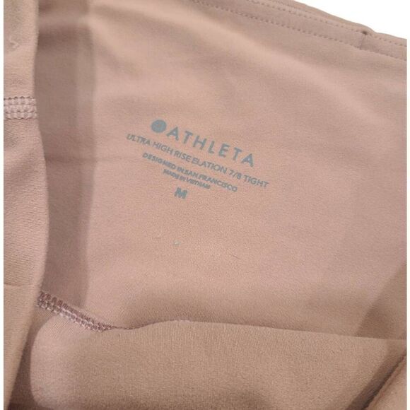 Athleta Compression Leggings Women Medium Pink Skinny Ultra High Rise Athleisure - Picture 4 of 6